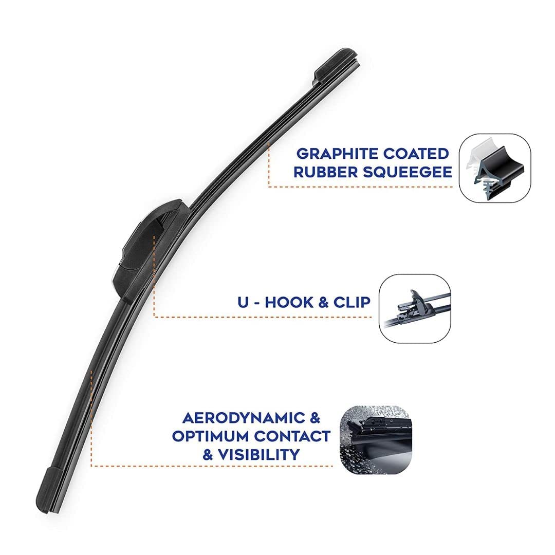 Potauto Aerodynamic Front Wiper (Single) | Flat Blade Performance Wiper Blades