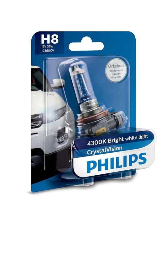 Philips H8 12V Halogen Light For Car, Headlight bulb , Pack of 1