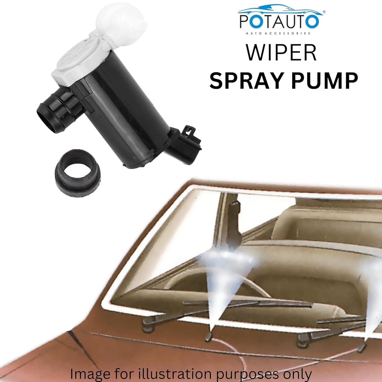 Potauto Wiper Spray Motor For Cars