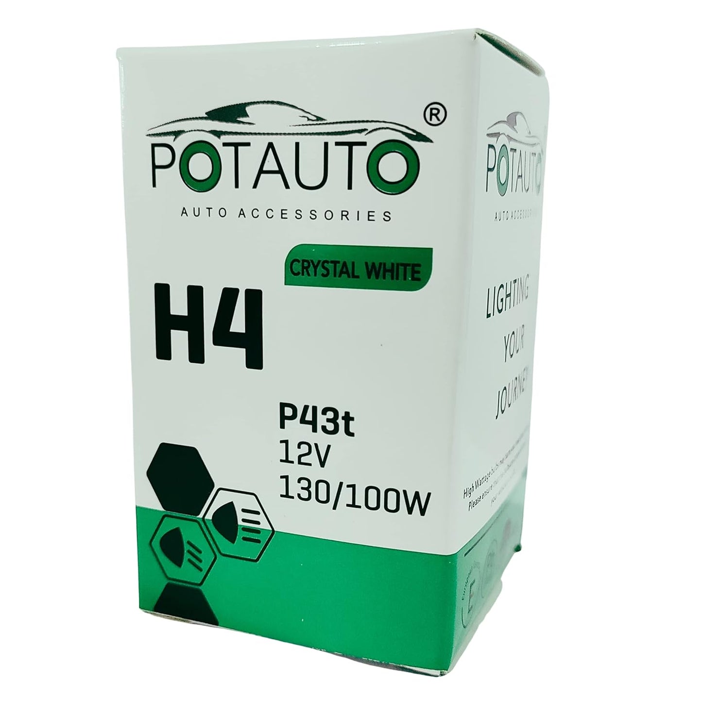 Potauto H4 12V Halogen Headlight Bulb