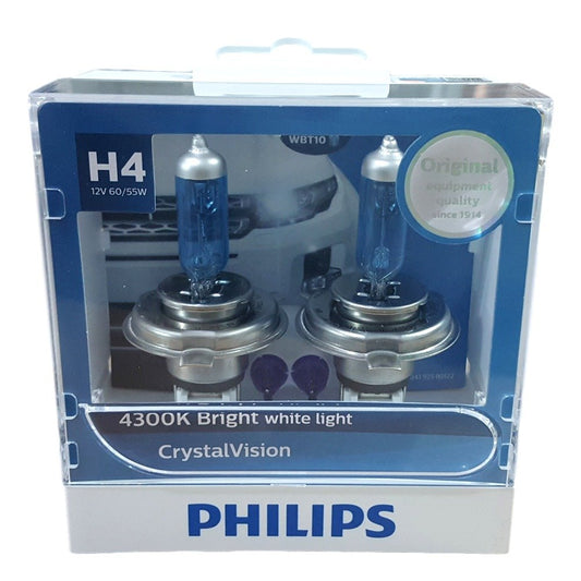 Philips H4 12V P43T Base  Halogen Light For Car, Headlight bulb , Pack of 1