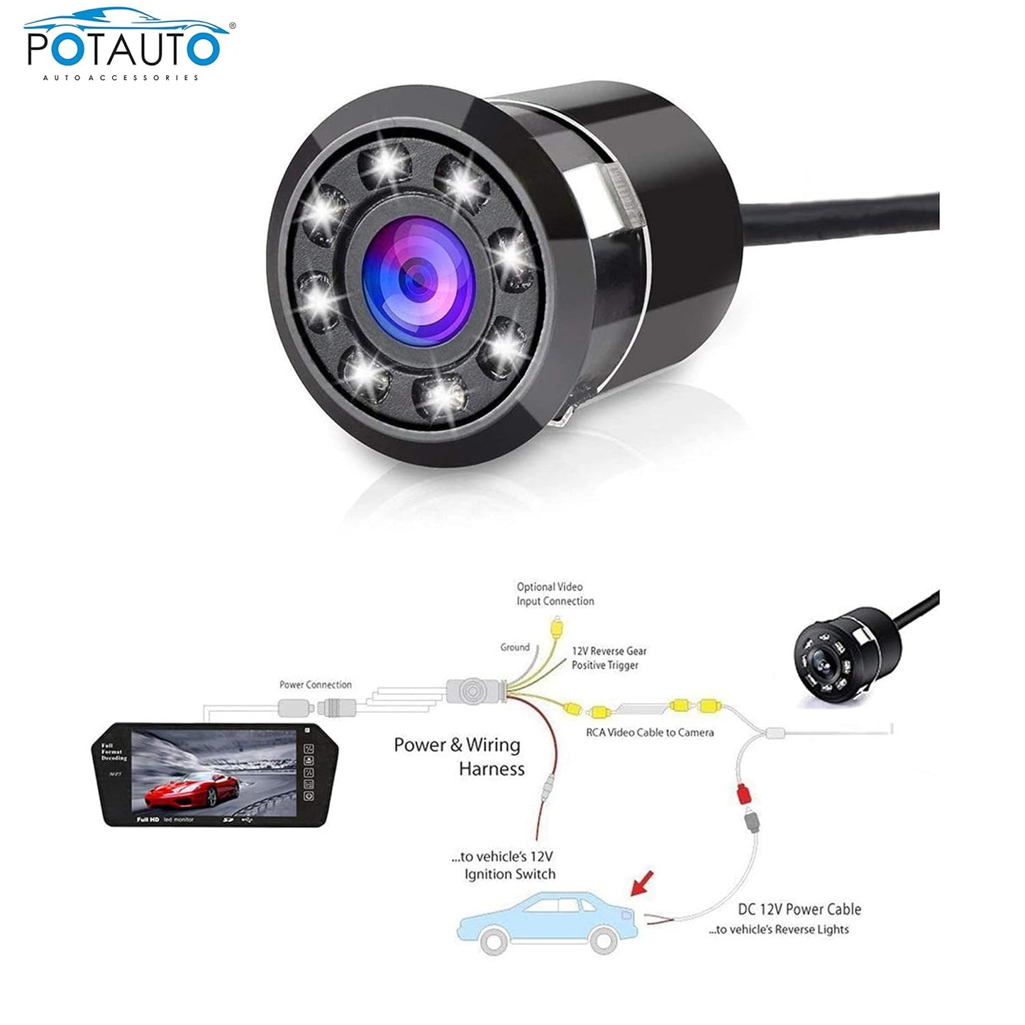 Potauto Parking Camera For Cars