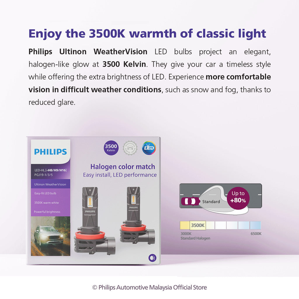 Philips Ultinon Access/Weather Vision LED direct fit Plug n Play - VTL WORLD