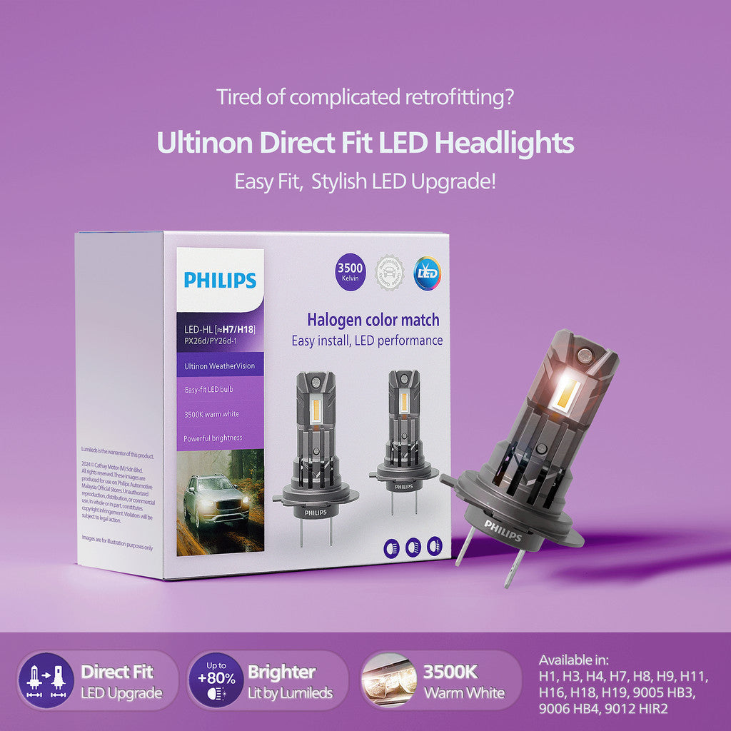 Philips Ultinon Access/Weather Vision LED direct fit Plug n Play - VTL WORLD