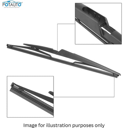 Potauto Rear Wiper Blade With Arm | Natural Rubber, Durable and Noise-Free